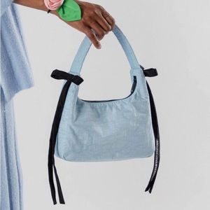 SANDY LIANG X BAGGU Mini Bow Bag Powder Blue EUC NWOT